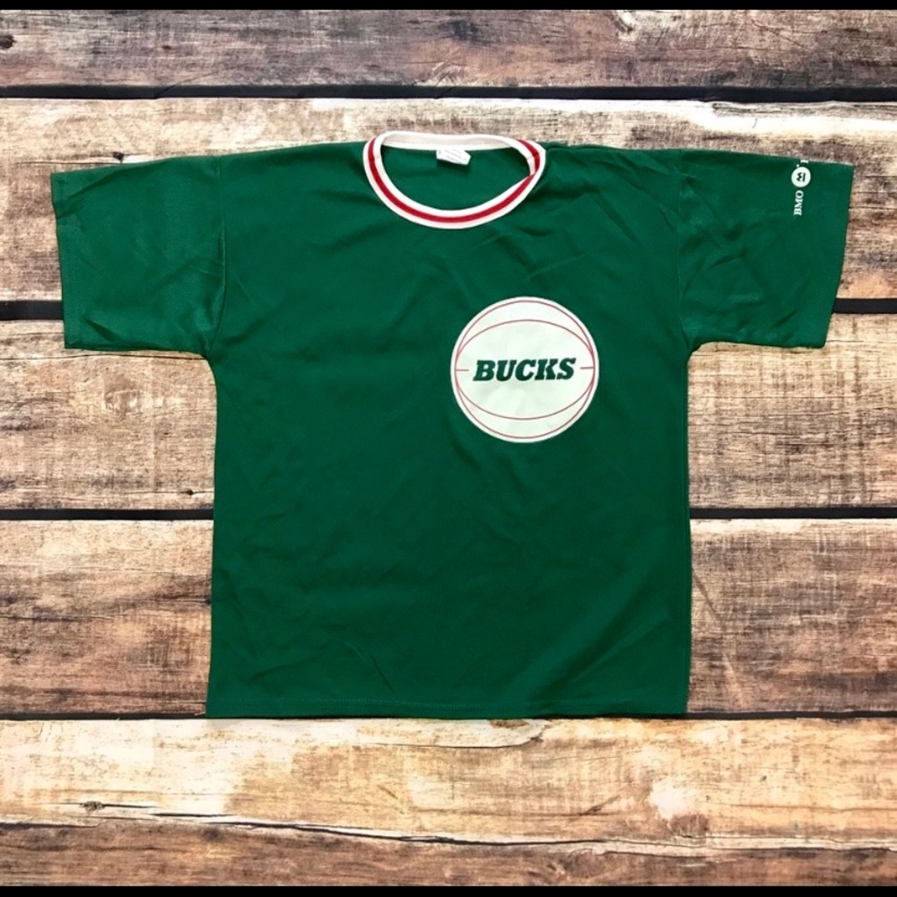 Vintage Milwaukee Bucks Retro Warmup Jersey Shirt
